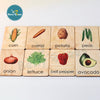 Wooden Flashcards---Learning Veggies Flashcards