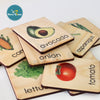 Wooden Flashcards---Learning Veggies Flashcards
