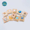 Wooden Montessori Flashcards--Learning the Solar System Flashcards