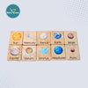 Wooden Montessori Flashcards--Learning the Solar System Flashcards